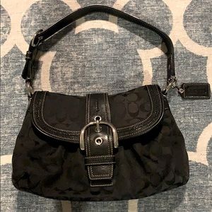 COACH Signature Leather Carly Shoulder Bag